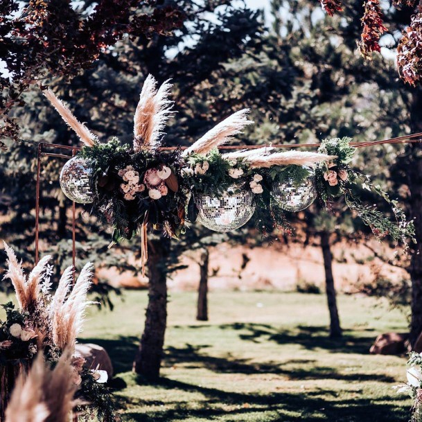 Fall Wedding Ideas Bohemian Greenery With Wheat Arch Bouquet Inspiration