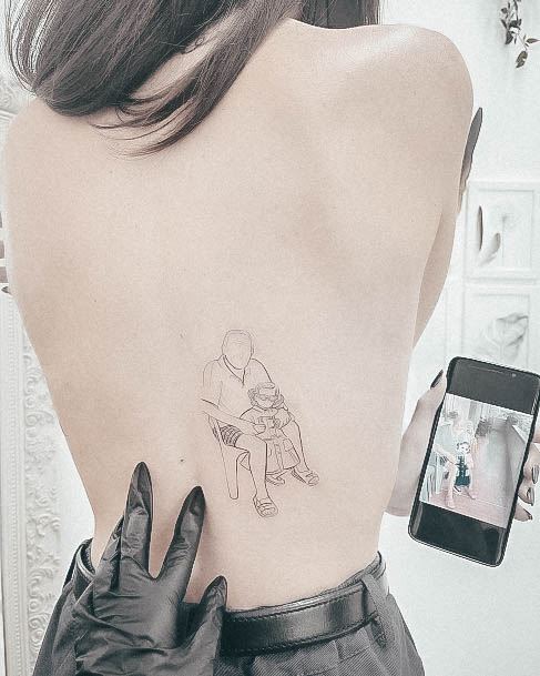 Family Tattoo Design Inspiration For Women Back