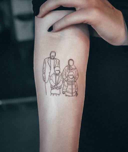 Family Tattoo For Ladies Inner Forearm