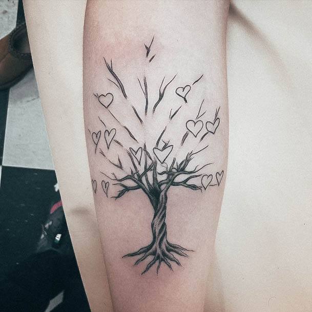 Family Tree Tattoo Design Ideas For Girls