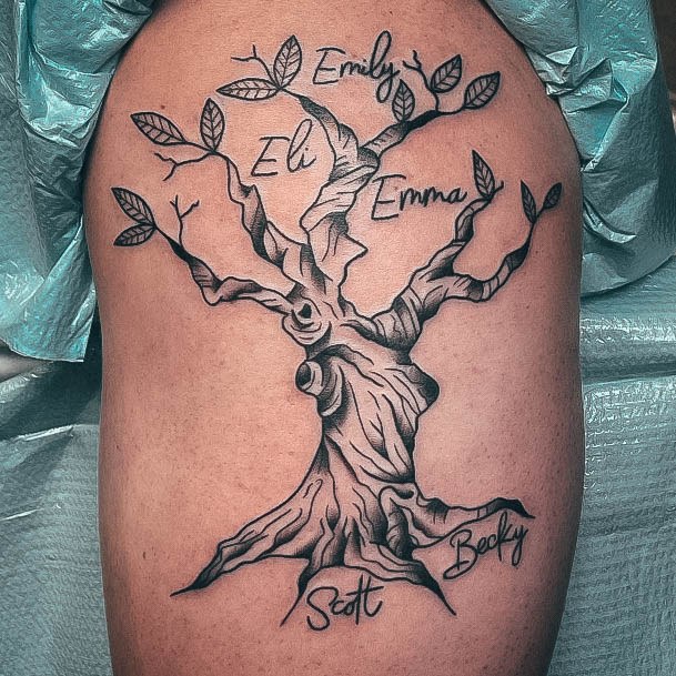 Family Tree Womens Tattoo Designs