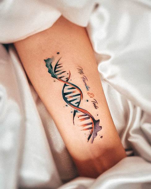 DNA Strand Double Helix Temporary Tattoo Sticker  OhMyTat