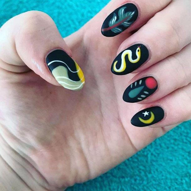 Fancy Cute Black Gel Nails Cute Design Inspiration For Women