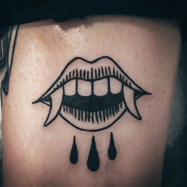 Fangs Womens Tattoo Designs