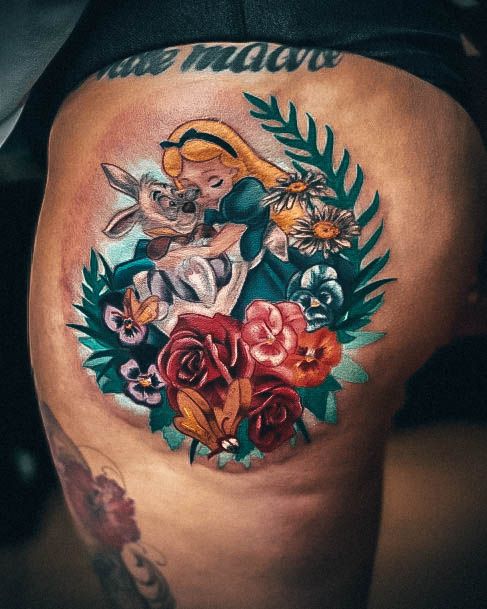 Fantastic Alice In Wonderland Tattoo For Women