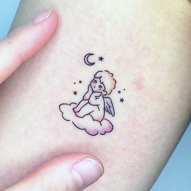 Fantastic Baby Angel Tattoo For Women