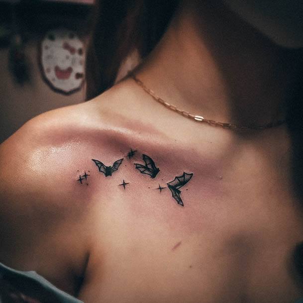 Fantastic Bat Tattoo For Women