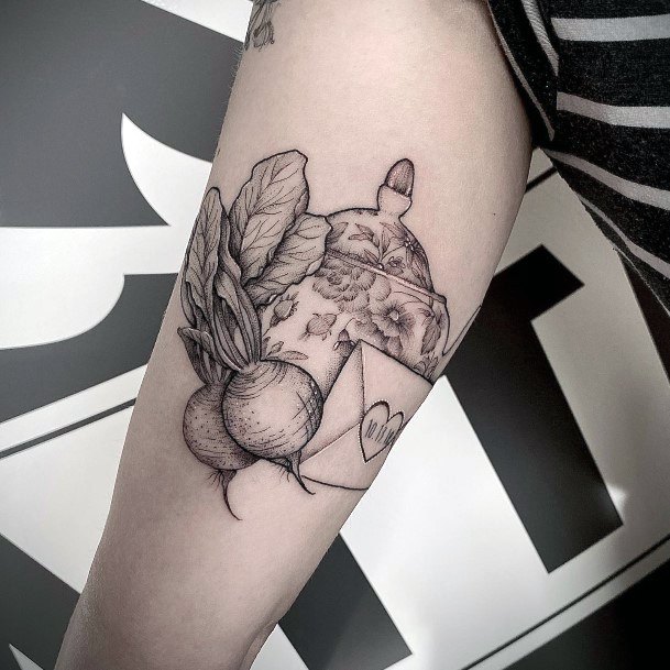 Fantastic Beet Tattoo For Women