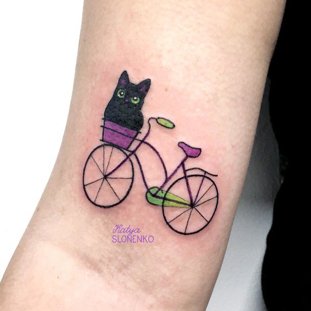 Fantastic Bicycle Tattoo For Women