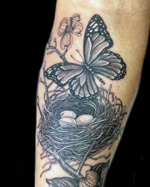 Fantastic Birds Nest Tattoo For Women