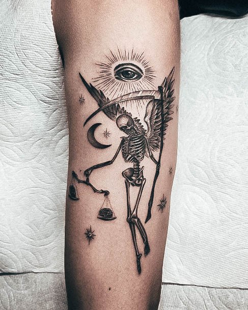 Fantastic Black And White Tattoo For Women