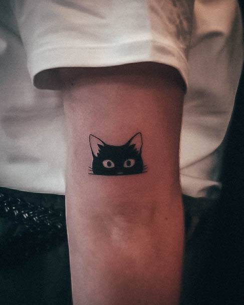 Fantastic Black Cat Tattoo For Women