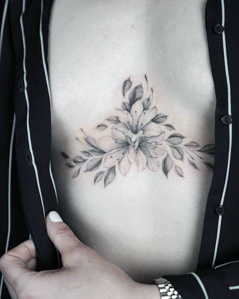 Fantastic Black Ink Tattoo For Women