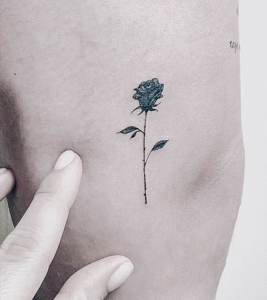 Fantastic Black Rose Tattoo For Women