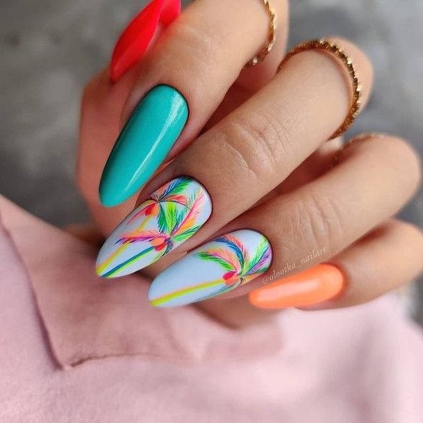 Fantastic Blue Summer Nail For Women