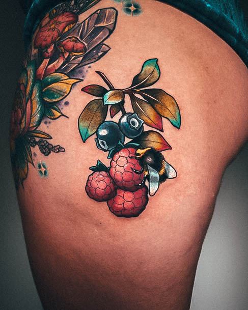 Fantastic Blueberry Tattoo For Women