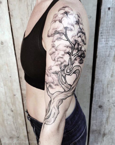 Fantastic Bonsai Tattoo For Women