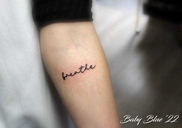 Fantastic Breathe Tattoo For Women