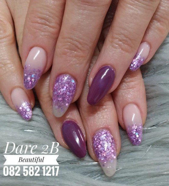 Fantastic Bright Purple Nail For Women