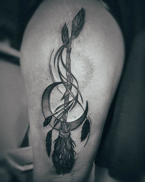 Fantastic Broom Tattoo For Women