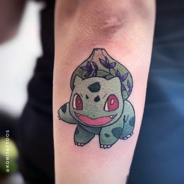 Fantastic Bulbasaur Tattoo For Women