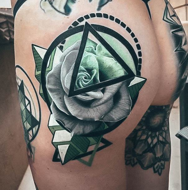 Fantastic Butt Tattoo For Women 3d Triangle