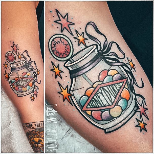 Fantastic Candy Tattoo For Women