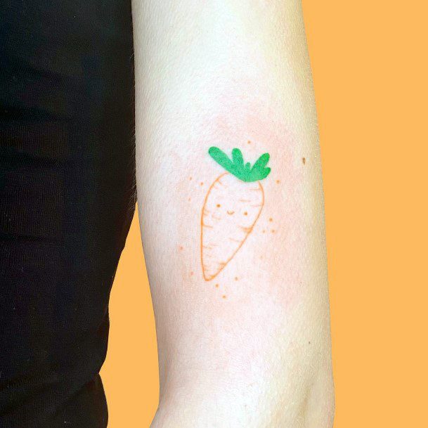 Fantastic Carrot Tattoo For Women