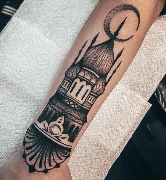 Fantastic Castle Tattoo For Women