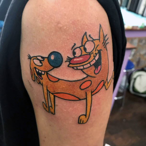 Fantastic Catdog Tattoo For Women