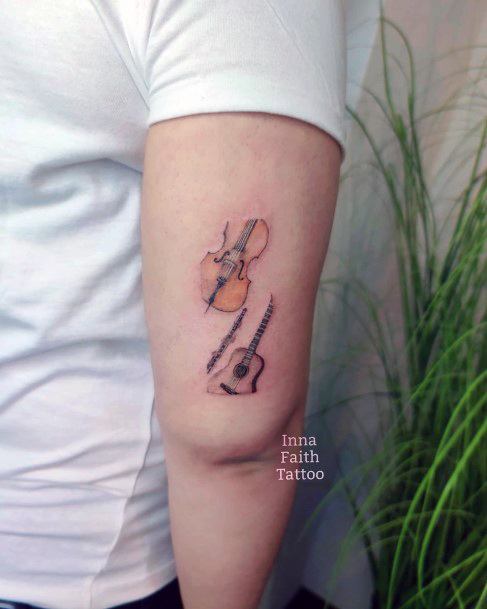 Fantastic Cello Tattoo For Women