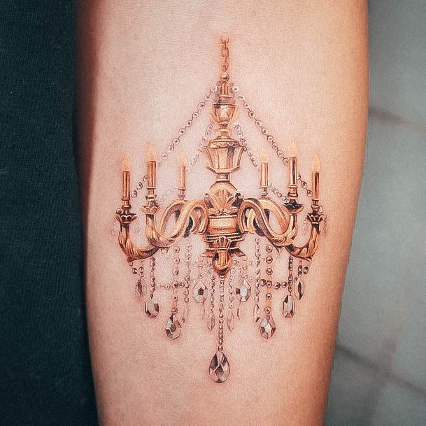 Fantastic Chandelier Tattoo For Women