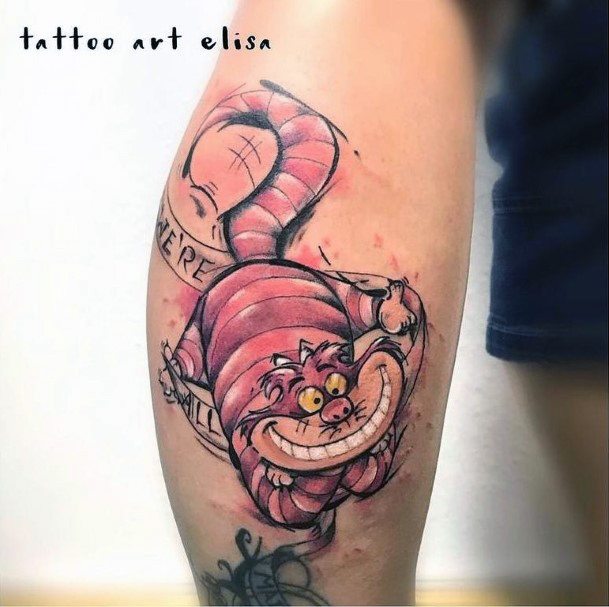 Top 100 Best Cheshire Cat Tattoos For Women - Alice In Wonderland Ideas