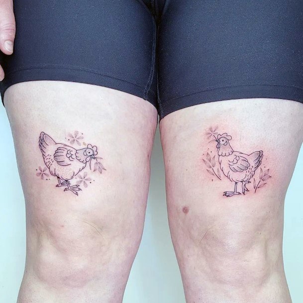 Fantastic Chicken Tattoo For Women