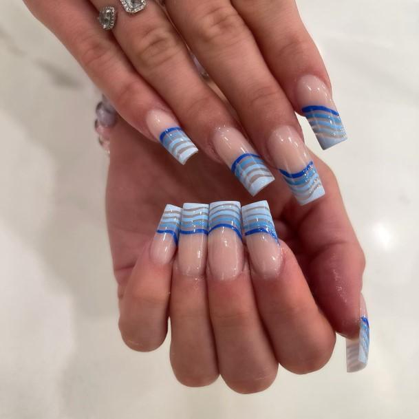 Fantastic Clear Blue Nail For Women