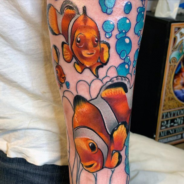 Fantastic Clown Fish Tattoo For Women