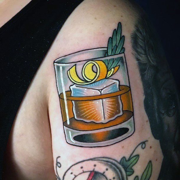 Fantastic Cocktail Tattoo For Women