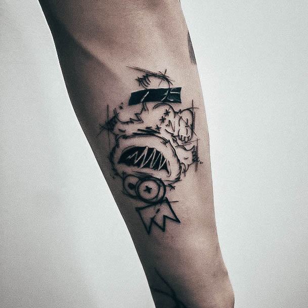 Fantastic Cookie Monster Tattoo For Women