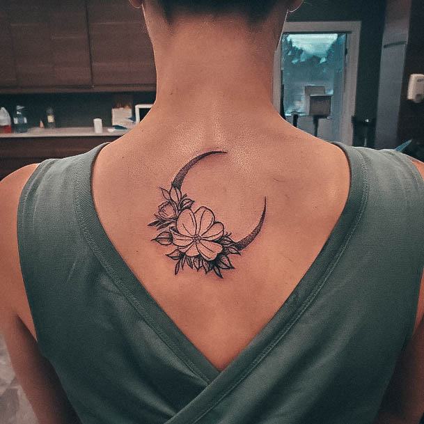 Fantastic Cresent Moon Tattoo For Women