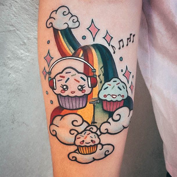 Fantastic Cupcake Tattoo For Women