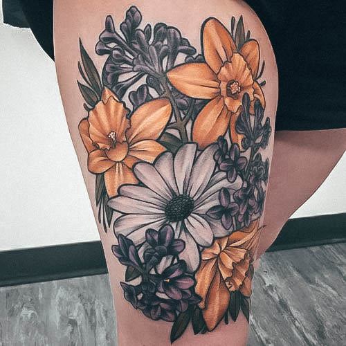 Fantastic Daffodil Tattoo For Women