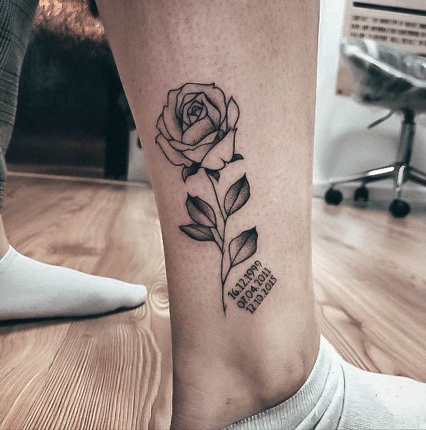 Fantastic Date Tattoo For Women