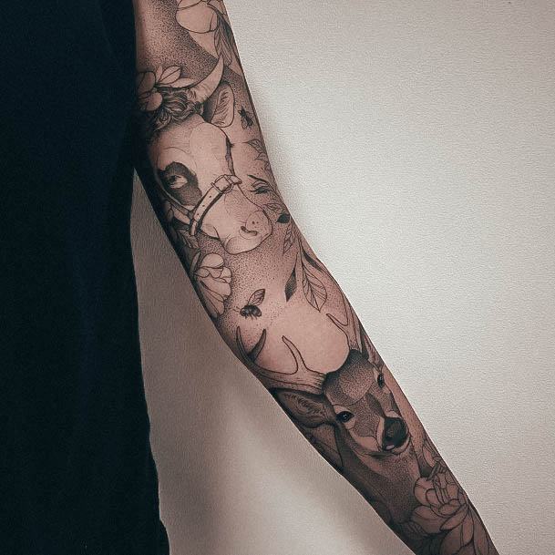 Fantastic Deer Tattoo For Women