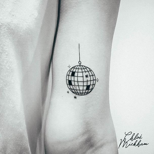 Fantastic Disco Ball Tattoo For Women