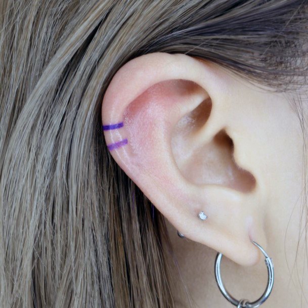 Fantastic Ear Tattoo For Women