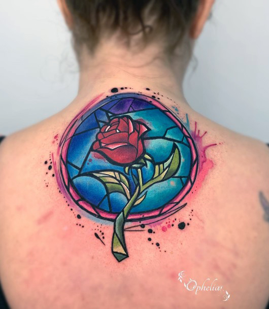 Fantastic Enchanted Rose Tattoo For Women