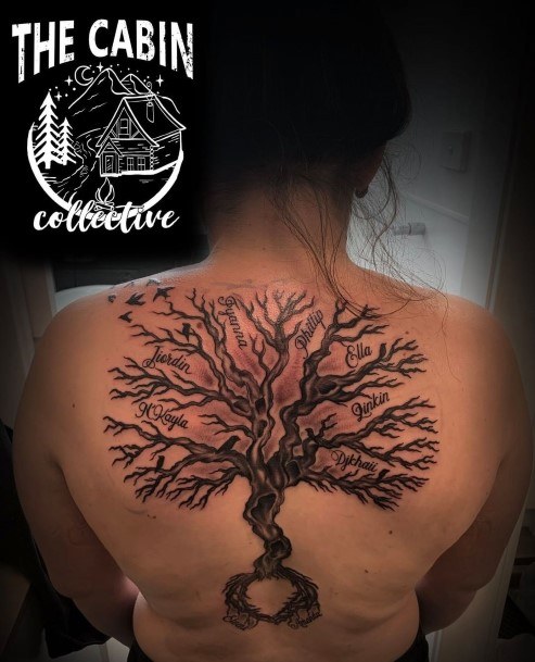 Fantastic Family Tree Tattoo For Women