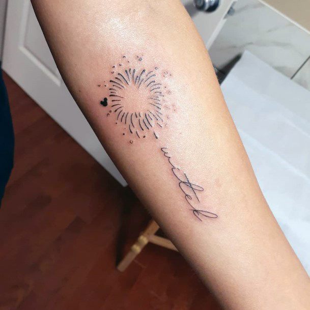 Fantastic Fireworks Tattoo For Women