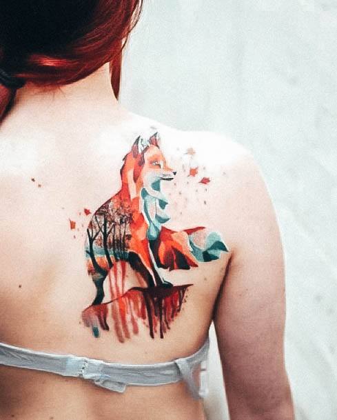 Fantastic Fox Tattoo For Women