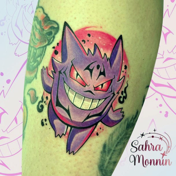 Fantastic Gengar Tattoo For Women